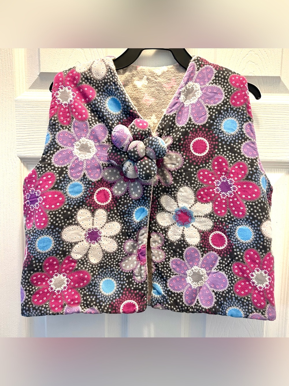 Reversible Floral Butterfly Vest